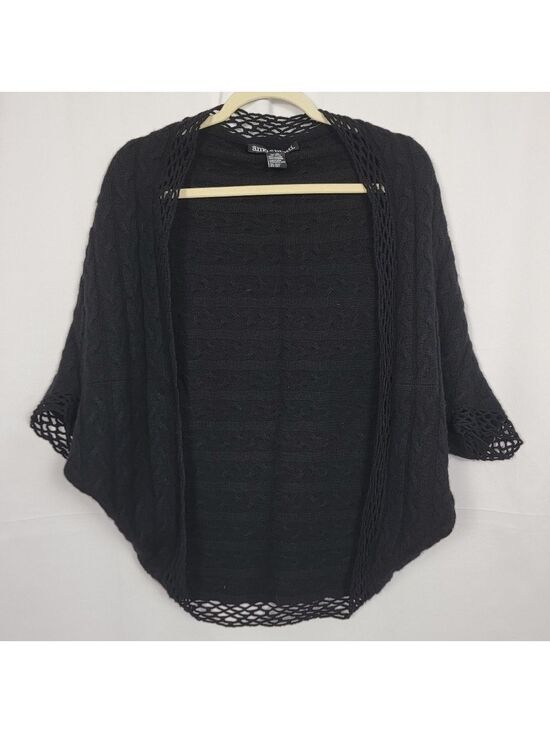Amo & Bretti Sweaters - Cashmere Black Shrug Sweater #1497
